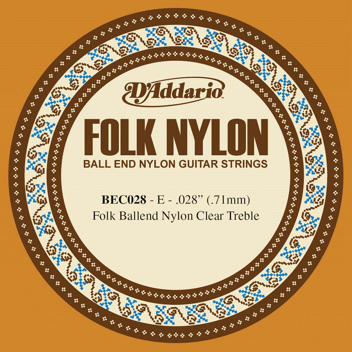 D'ADDARIO BEC028 Classical Guitar Single String, Clear Nylon, Ball End, .028 - Ray's Midbell Music