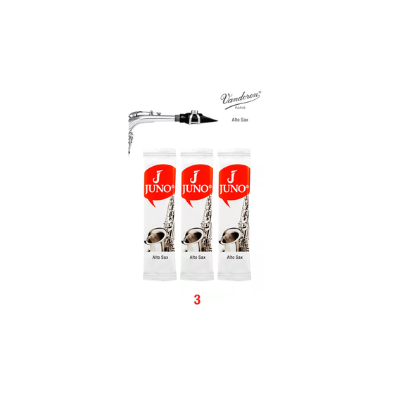 JUNO JSR6133 #3 Eb Alto Sax Reeds, Card Of 3