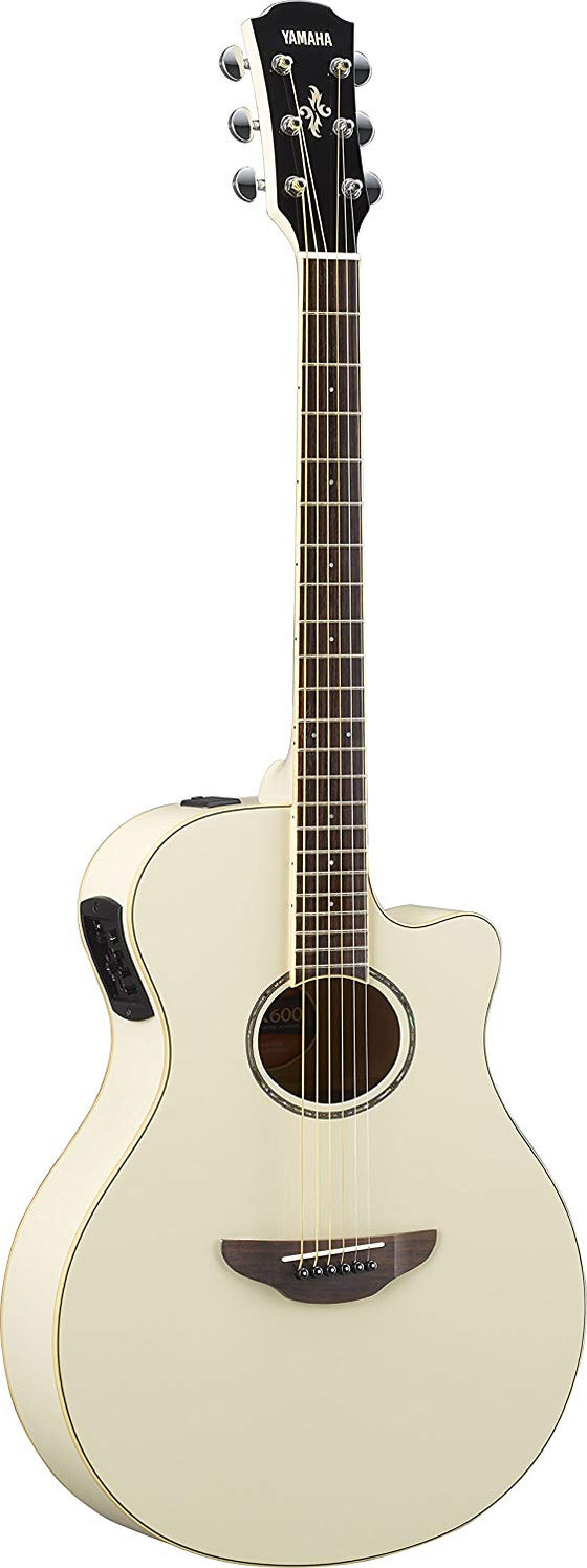 YAMAHA APX600VW APX Series Thinline A/E Cutaway Guitar (Vintage White)