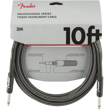 FENDER #0990820068 18.6' Professional Series Instrument Cable, Grey Tweed