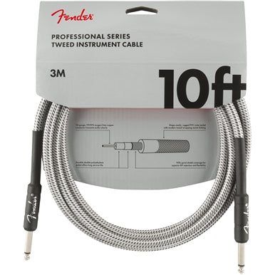 FENDER #0990820069 18.6' Professional Series Instrument Cable, White Tweed