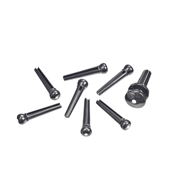 PLANET WAVES PWPS10 Bridge Pins/End Pins Set Black with Ivory Dot - Ray's Midbell Music