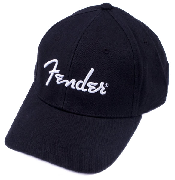 FENDER 9106648000 Original Logo Cap, Black, One Size Fits Most
