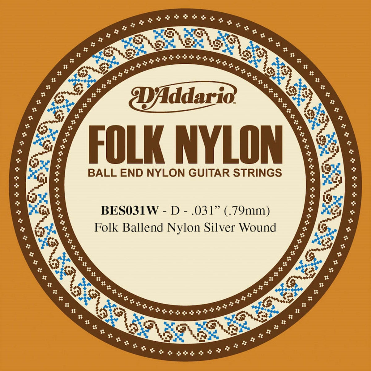 D'ADDARIO BES031W Classical Guitar Single String, Silver Wound, Ball End, .031 - Ray's Midbell Music