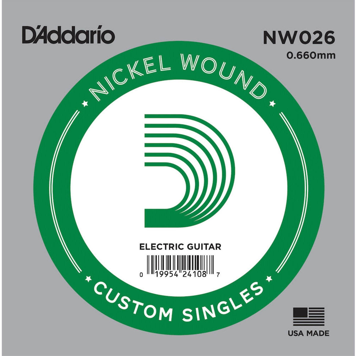 D'ADDARIO NW026 .026 Single XL Nickel Wound String - Ray's Midbell Music