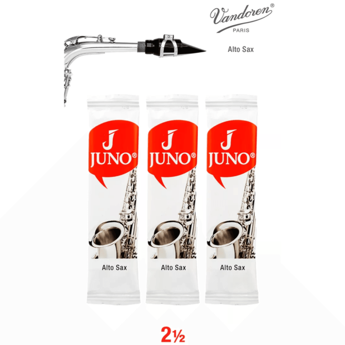JUNO JSR61253 #2.5 Eb Alto Sax Reeds, Card Of 3 - Ray's Midbell Music