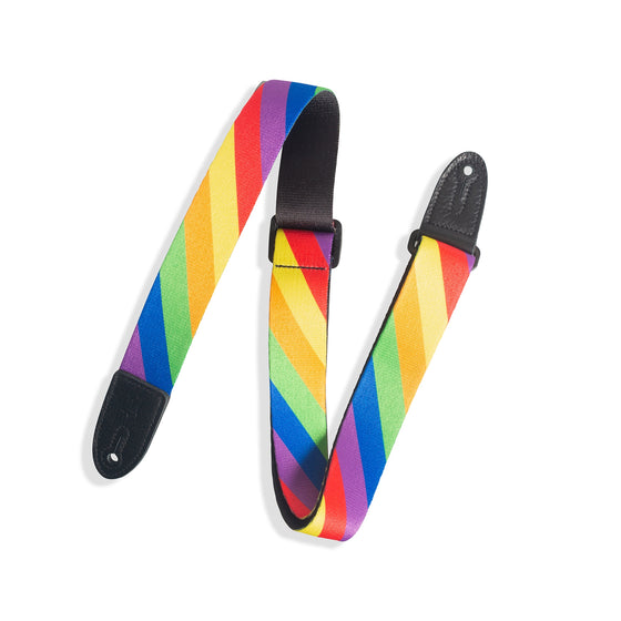 LEVYS MPJR007 1.5" Kids Guitar Strap, Rainbow