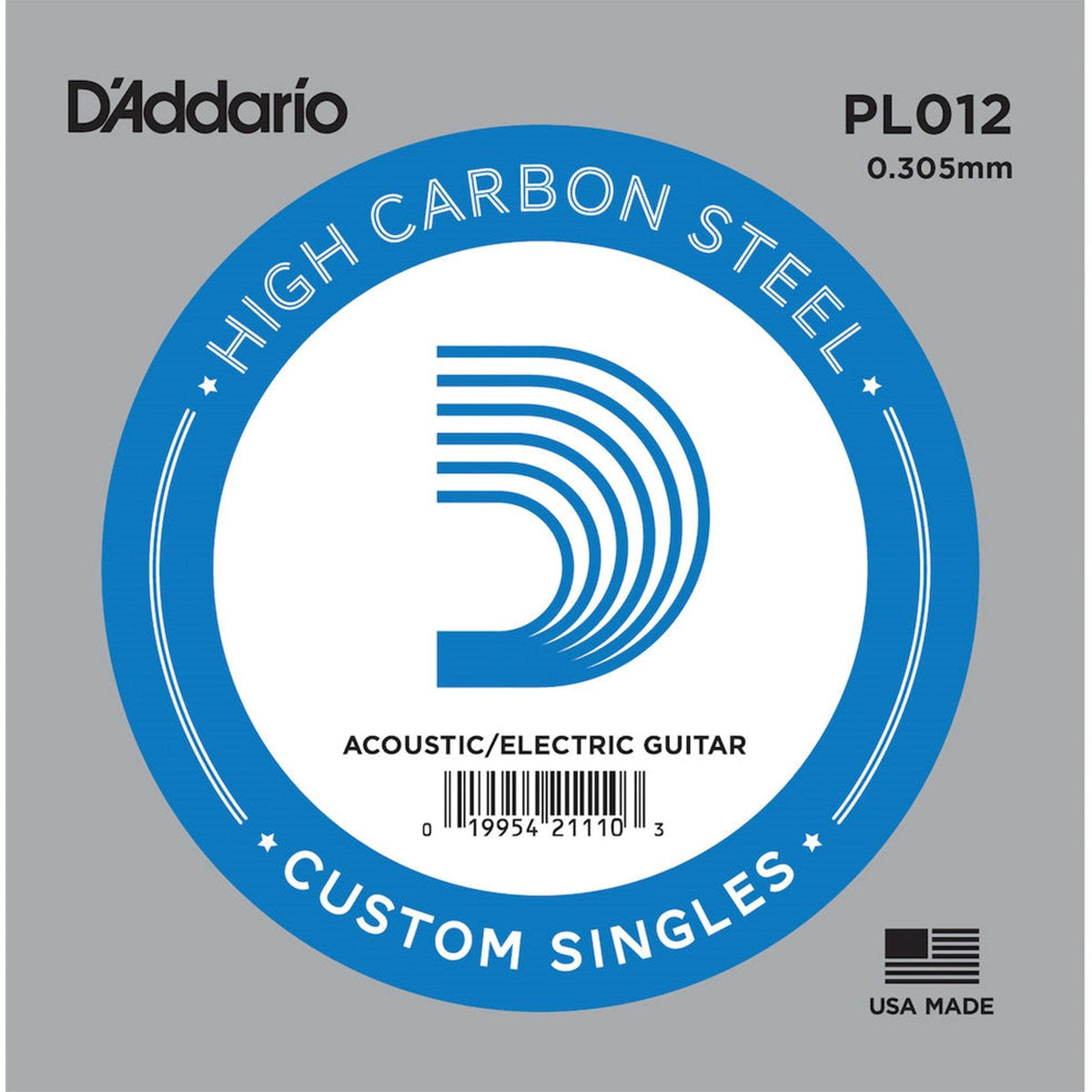 D'ADDARIO PL012 .012 Single Plain Steel String - Ray's Midbell Music