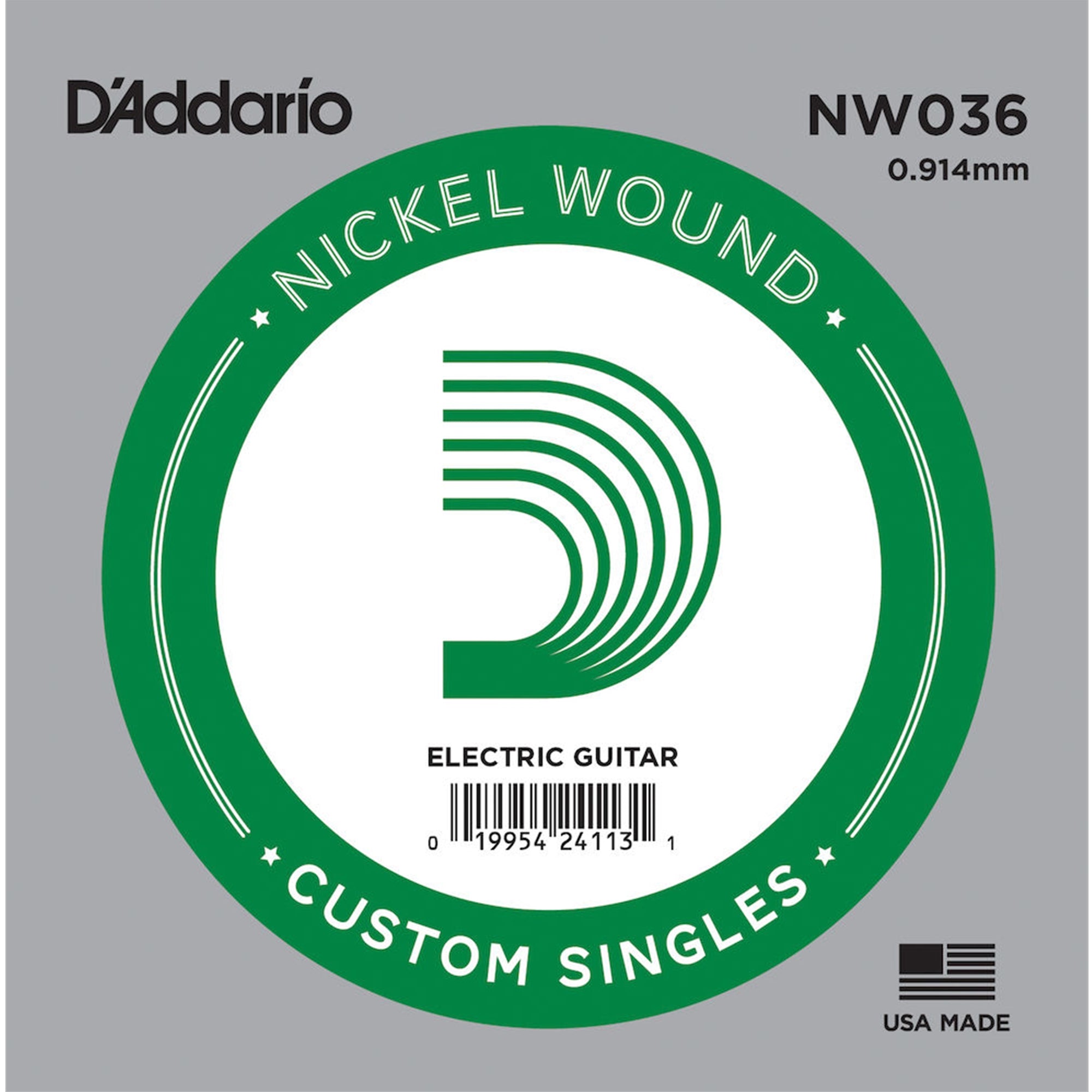 D'ADDARIO NW036 .036 Single XL Nickel Wound String