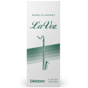 LA VOZ REC05MS Medium Soft Bass Clarinet Reeds, Box of 5 - Ray's Midbell Music