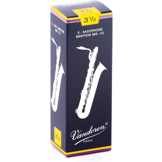 VANDOREN SR2435 #3.5 Bari Sax Reeds, Box of 5