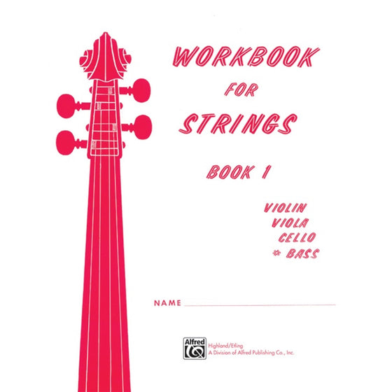 ALFRED 13173 Workbook for Strings, Book 1 Bass Book