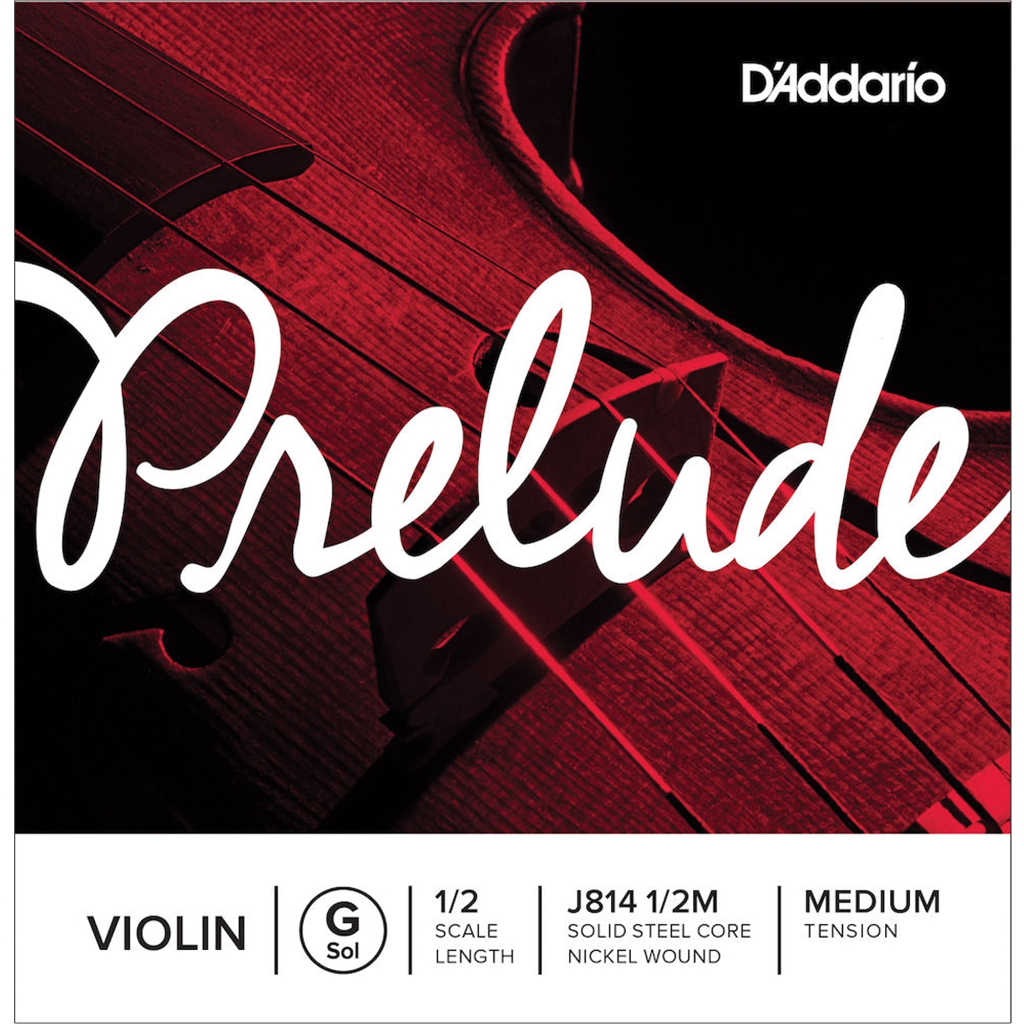 D'ADDARIO J81412M 1/2 Prelude Violin G String, Medium Tension