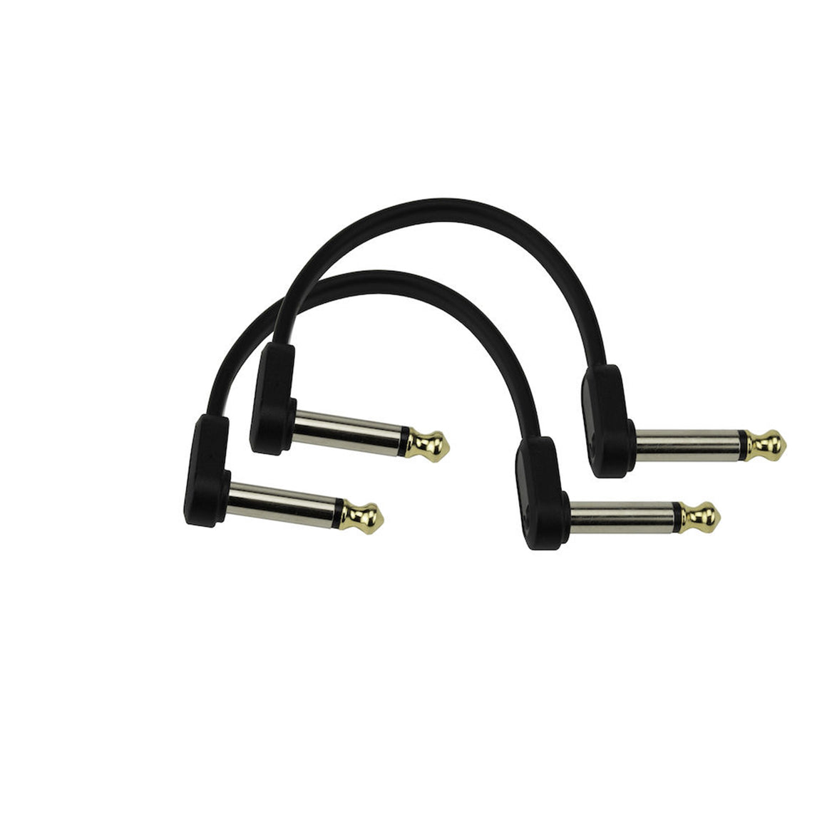 PLANET WAVES PWFPRR204OS 4" Offset Right Angle Flat Patch Cable, 2 Pack