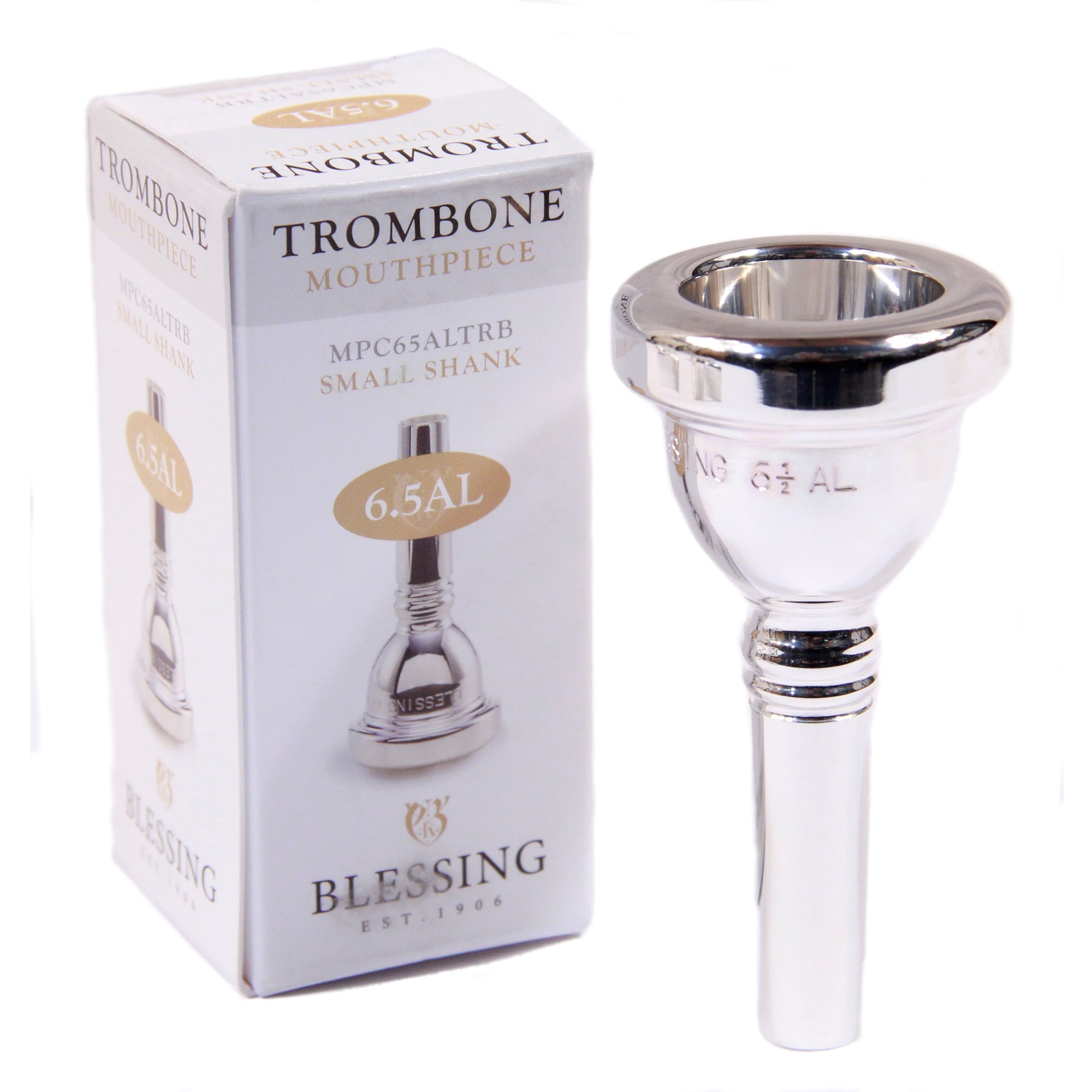 Blessing MPC65ALTRB 6.5AL Trombone Mouthpiece, Small Shank