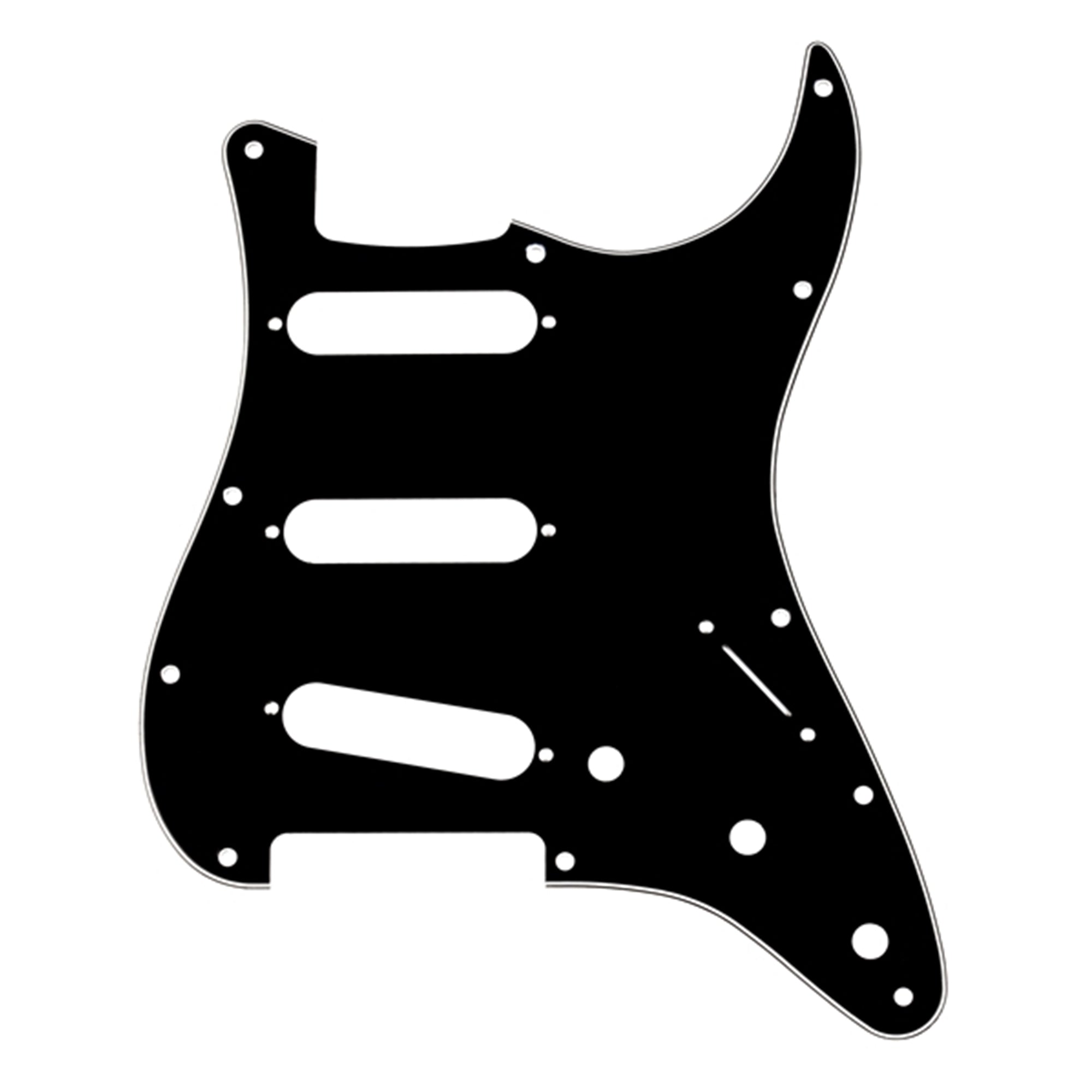 FENDER #0991359000 Pickguard, Stratocaster S/S/S, 11-Hole Mount, B/W/B, 3-Ply