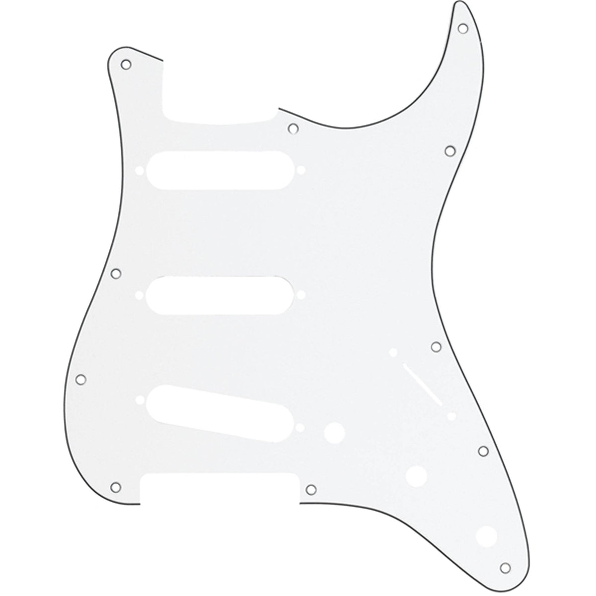 FENDER #0991360000 Pickguard, Stratocaster S/S/S, 11-Hole Mount, W/B/W, 3-Ply - Ray's Midbell Music