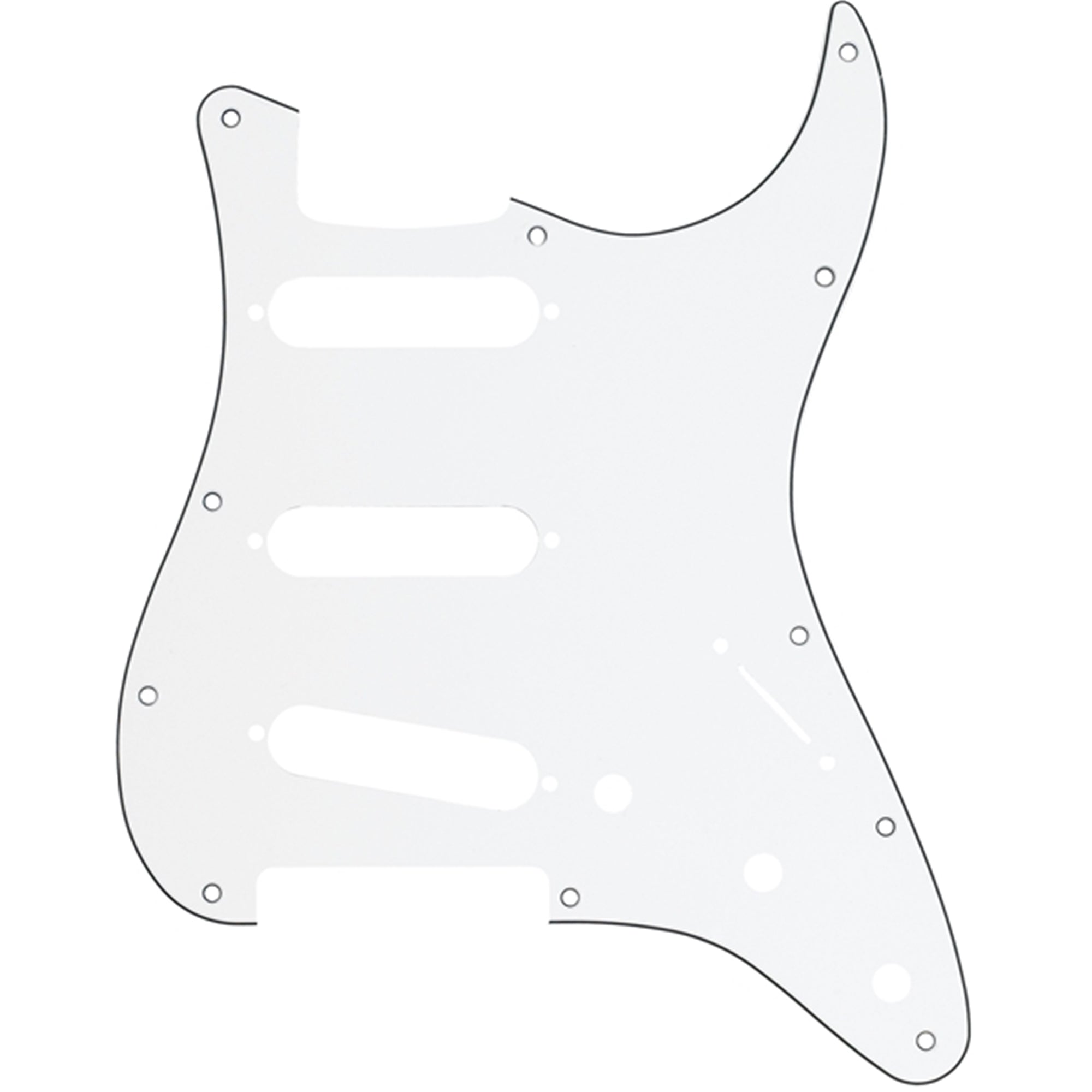 FENDER #0991360000 Pickguard, Stratocaster S/S/S, 11-Hole Mount, W/B/W, 3-Ply