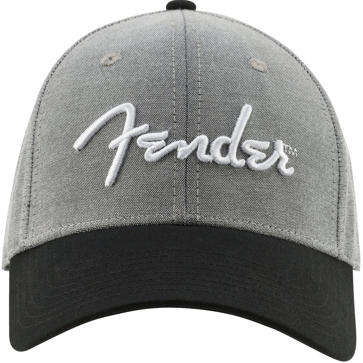 FENDER #9190121000 Hipster Dad Hat, Gray and Black, One Size Fits Most