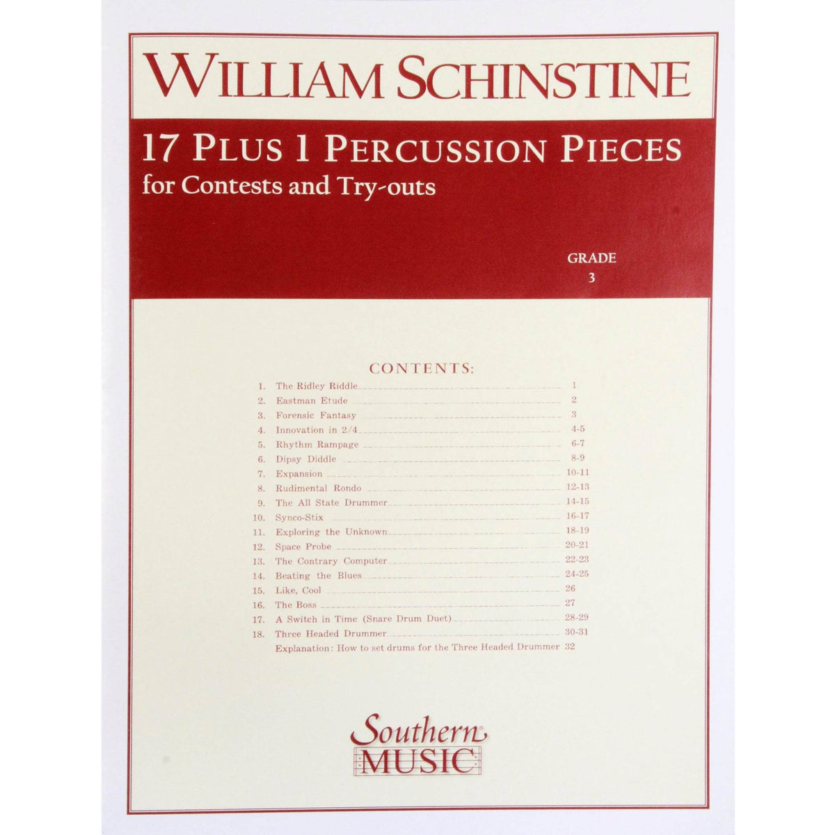 SOUTHERN B226 17 + 1 Percussion Pieces - Ray's Midbell Music