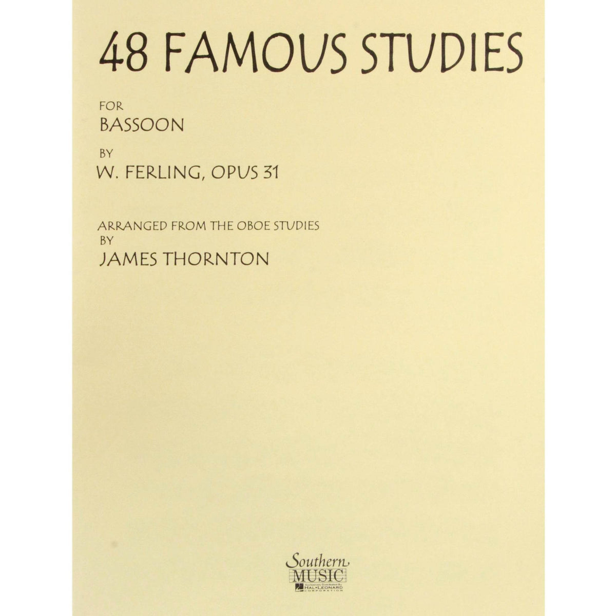 SOUTHERN B242 48 Famous Studies Bassoon - Ray's Midbell Music