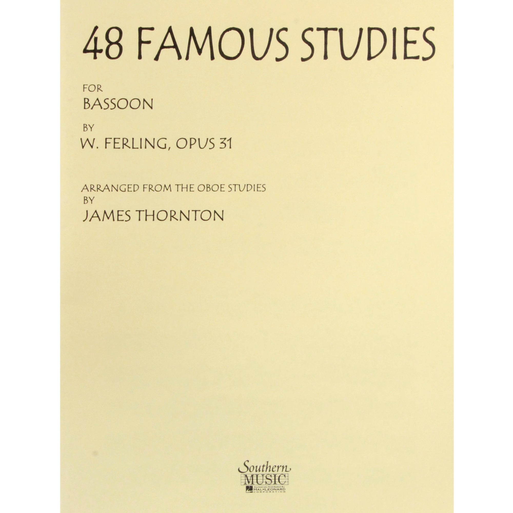 SOUTHERN B242 48 Famous Studies Bassoon
