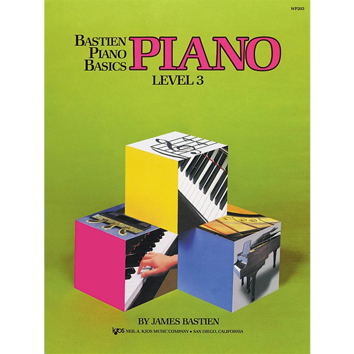 KJOS WP203 Bastien Piano Basics Lesson Level 3 - Ray's Midbell Music