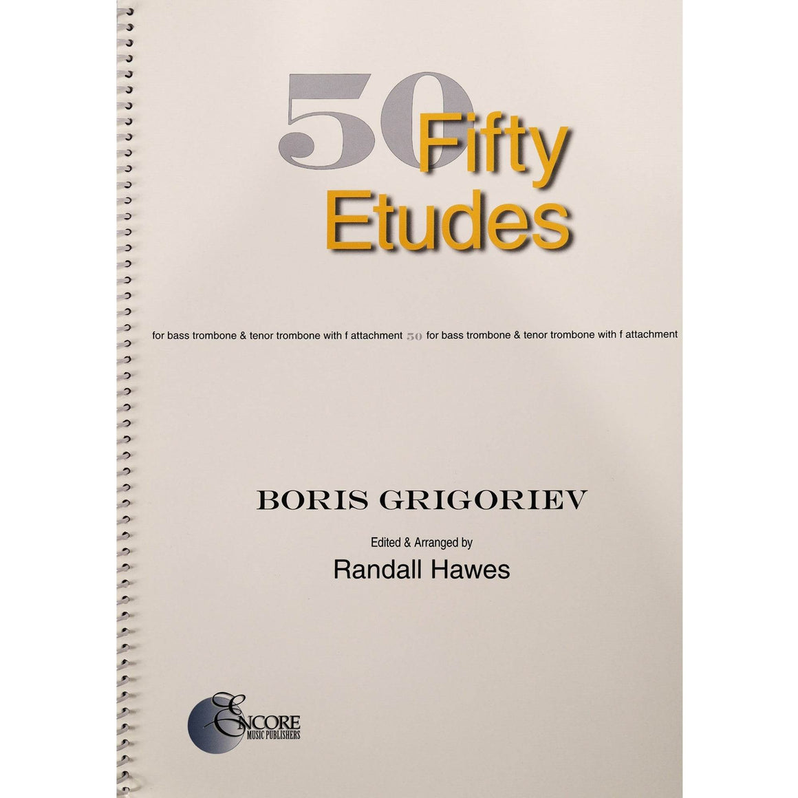 ENCORE 9220 50 Etudes for Bass Trombone & Tenor Trombone with F Attachment - Ray's Midbell Music