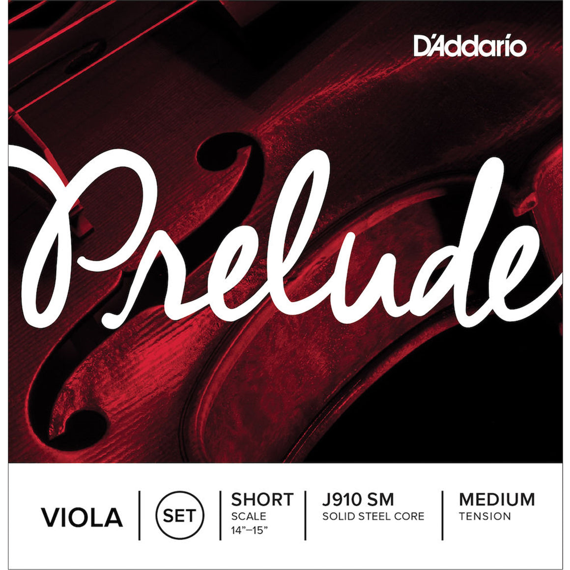 D'ADDARIO J910SM Prelude Viola String Set, Short Scale, Medium Tension