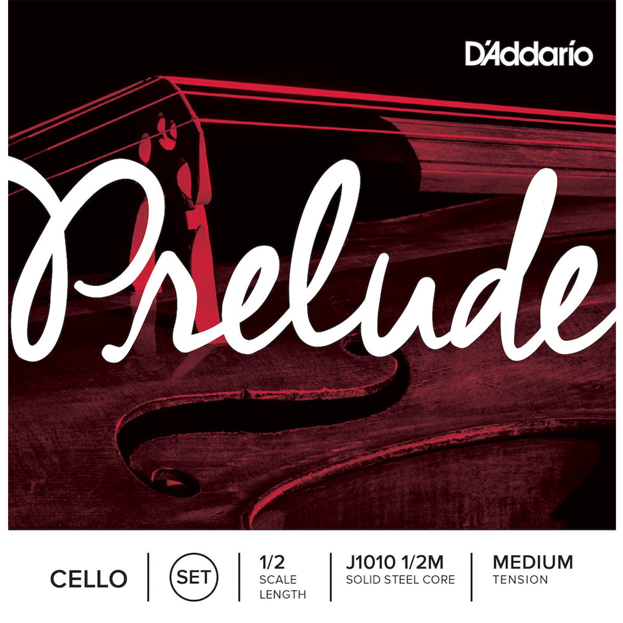 D'ADDARIO J101012M 1/2 Prelude Cello String Set,  Medium Tension