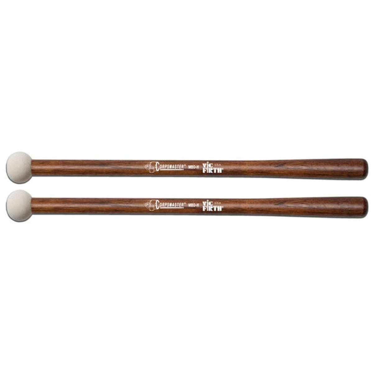 VIC FIRTH VFMB0H Corpmaster Marching Bass Drum Mallets, Extra Small - Ray's Midbell Music