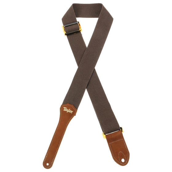 Taylor 400120 2" Chocolate Brown Cotton Guitar Strap