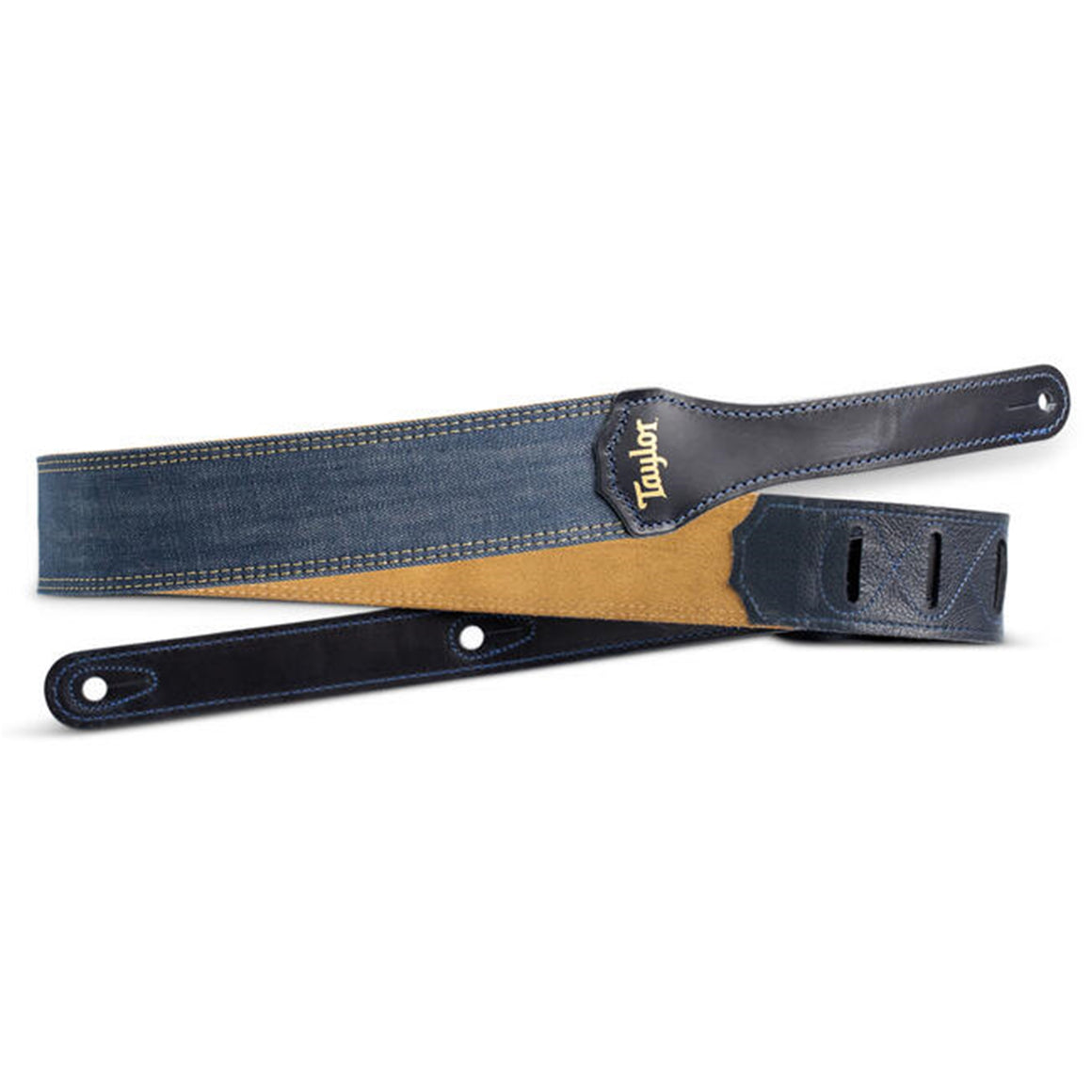 Taylor 430120 2" Blue Denim Navy Leather Edges Guitar Strap