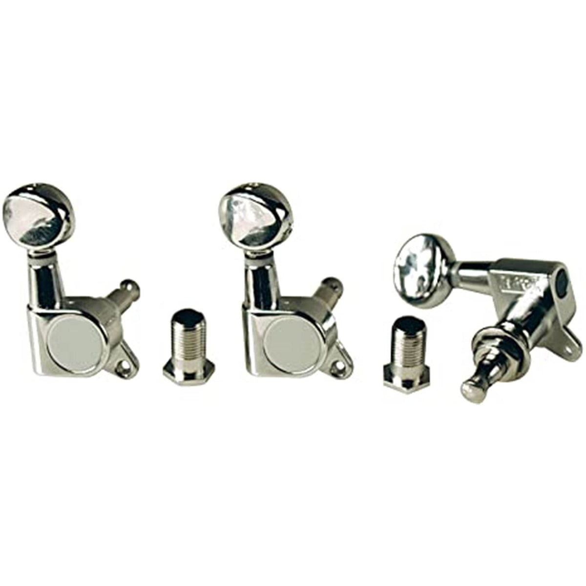 GOLDEN GATE SF2080 3+3 Chrome Acoustic Guitar Tuners, Mini Buttons - Ray's Midbell Music