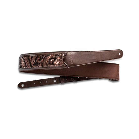 Taylor 420020 2" Chocolate Brown Vegan Leather Guitar Strap