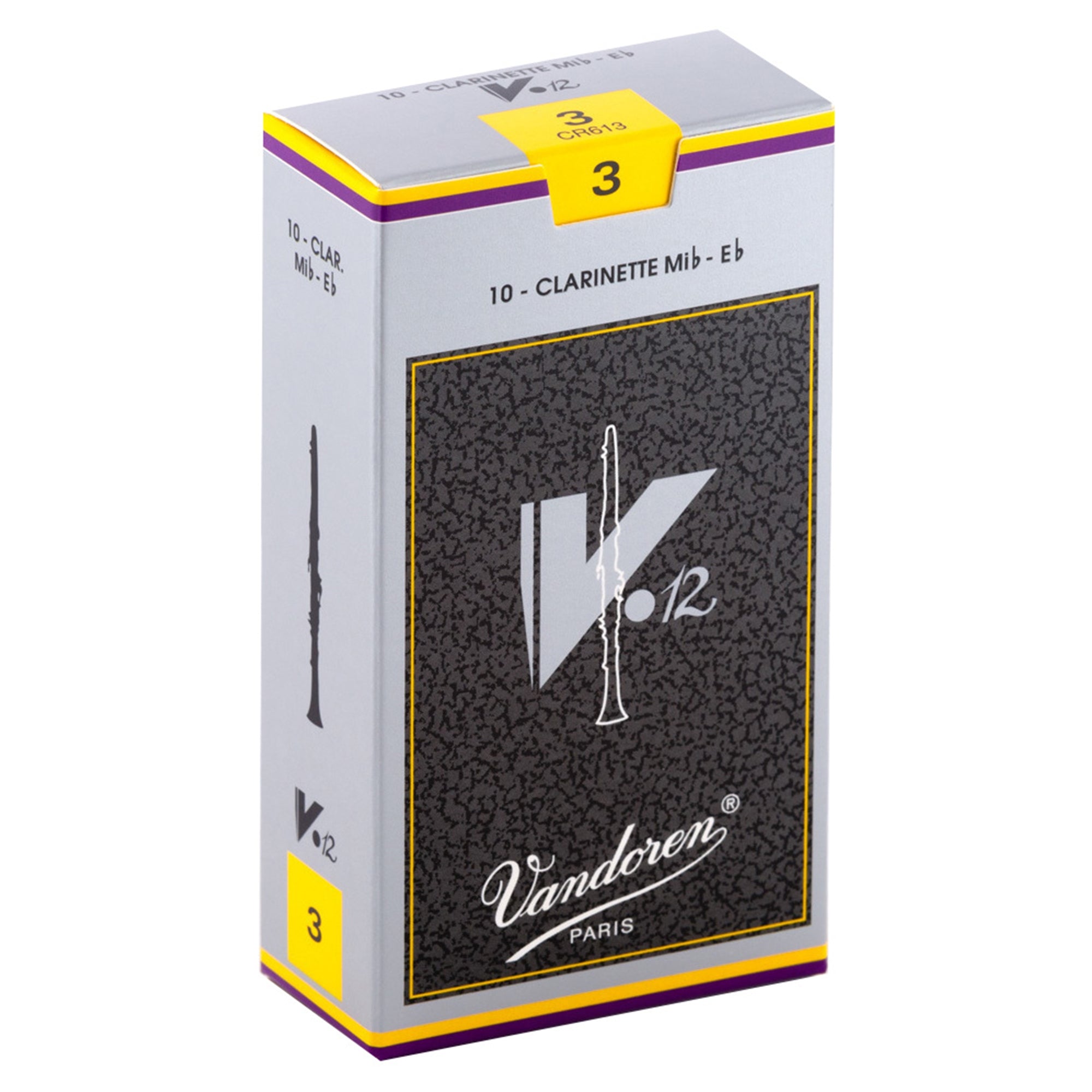 VANDOREN V12 CR613 #3 Eb Clarinet Reeds, Box of 10