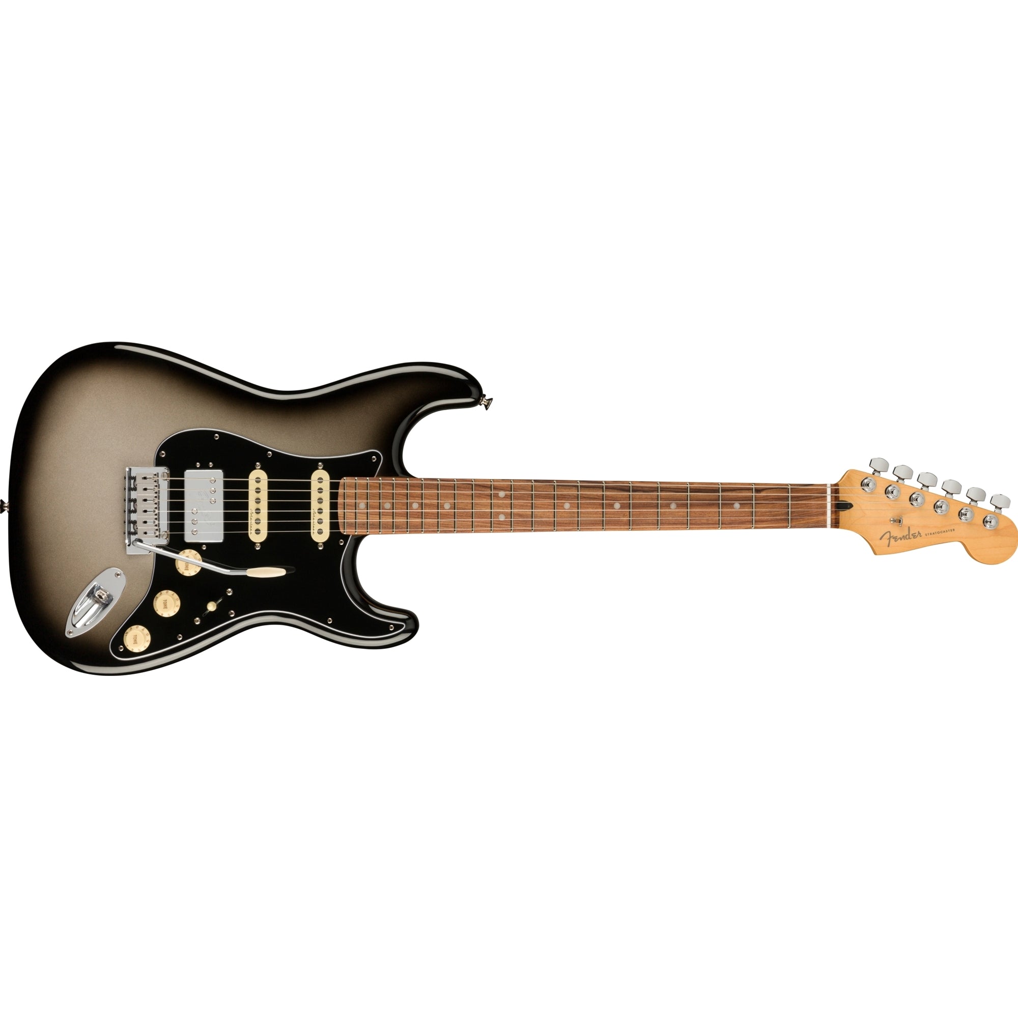FENDER #0147323391 Player Plus HSS Stratocaster Electric Guitar w/ Gig Bag (Silverburst)